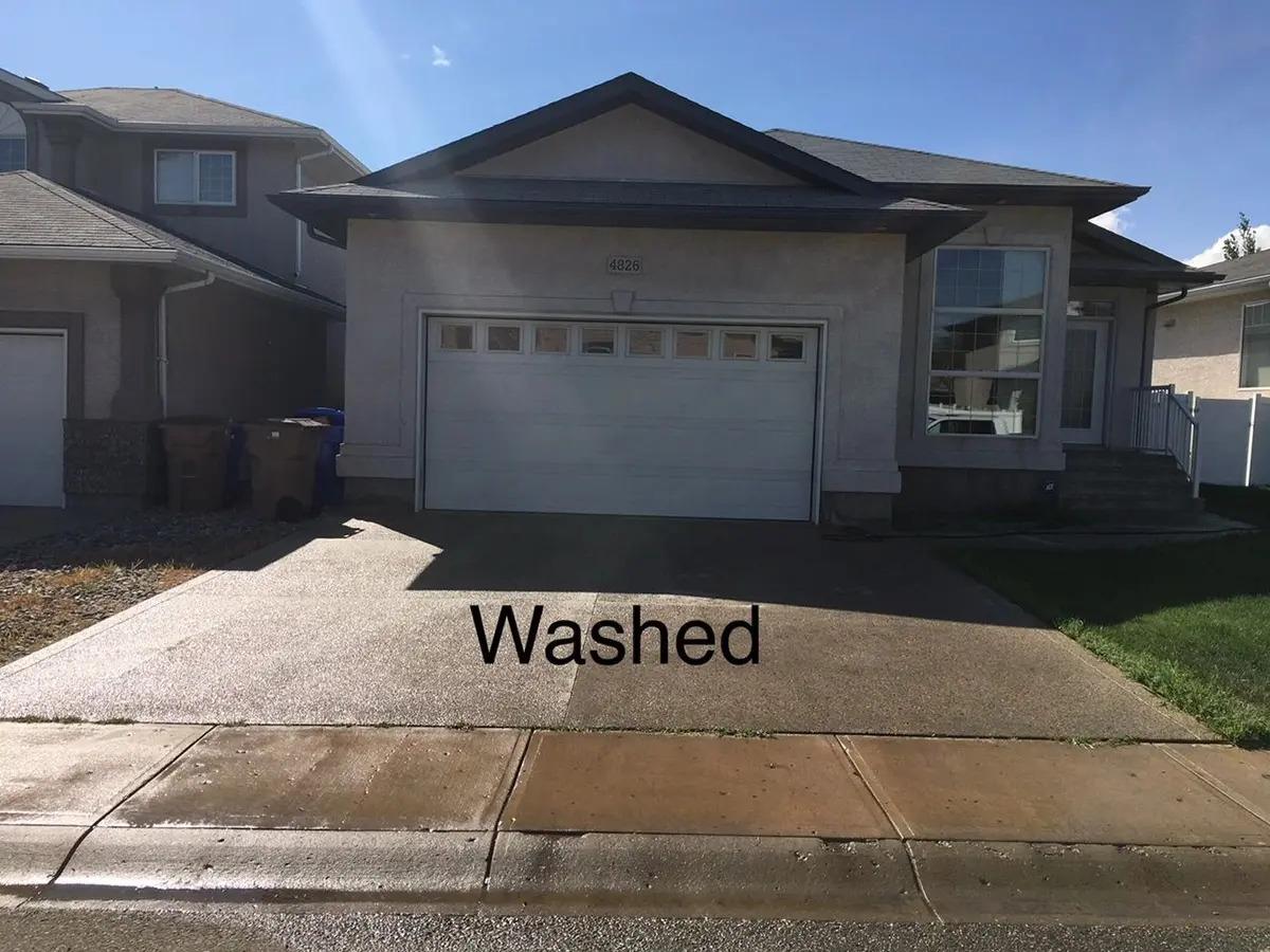 Pressure washing patio