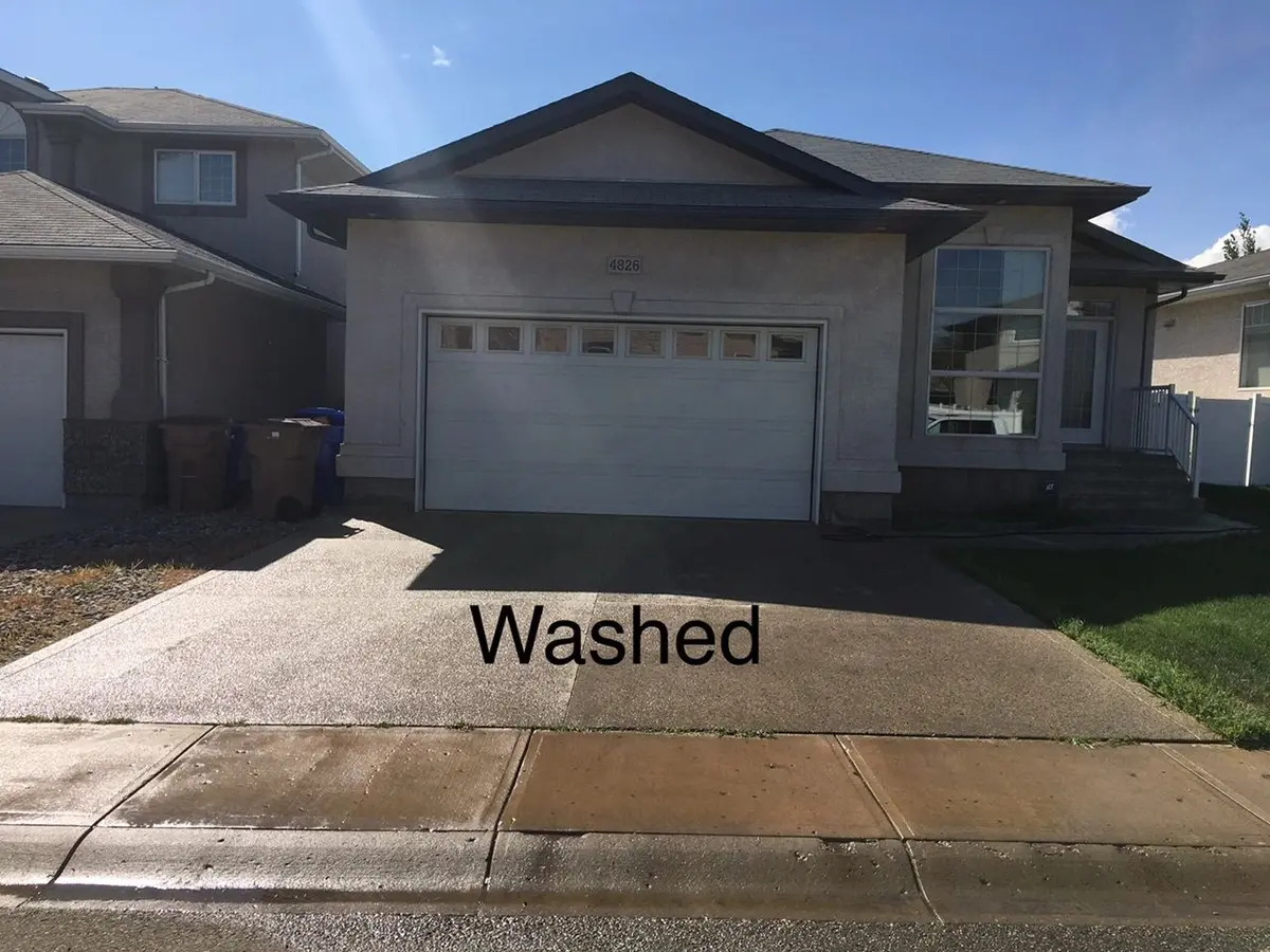 Pressure washing patio